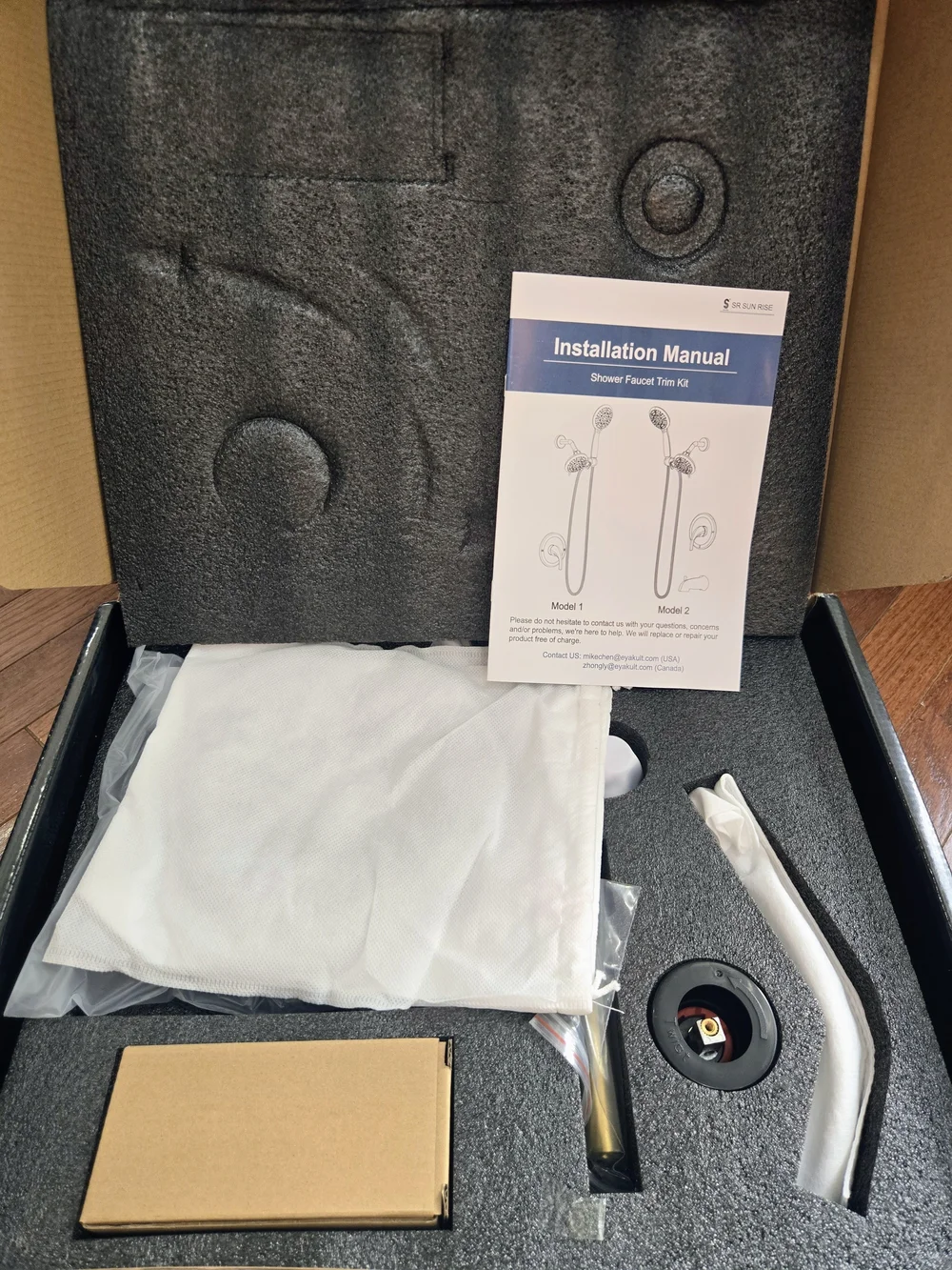 SR SUN RISE Rain Shower System Combo - Oil Rubbed Bronze Faucet Trim Kit NIB